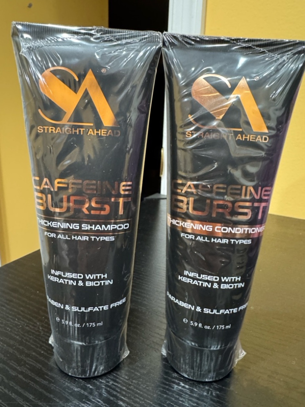 Straight Ahead - Caffeine Burst Thickening Shampoo & Conditioner brand new